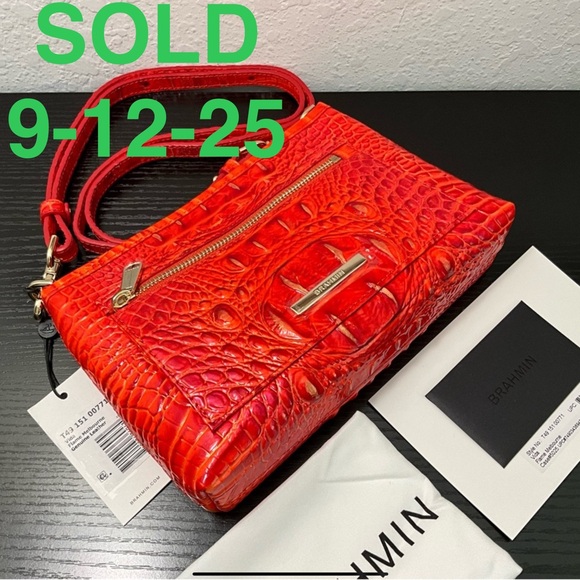 Brahmin Handbags - Brahmin Vida FLAME MELBOURNE Crossbody Shoulder Bag W/Eye NWT